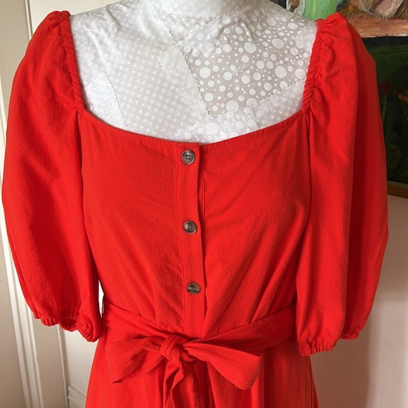 Red H&M Midi Dress, Size L - Picture 2 of 5